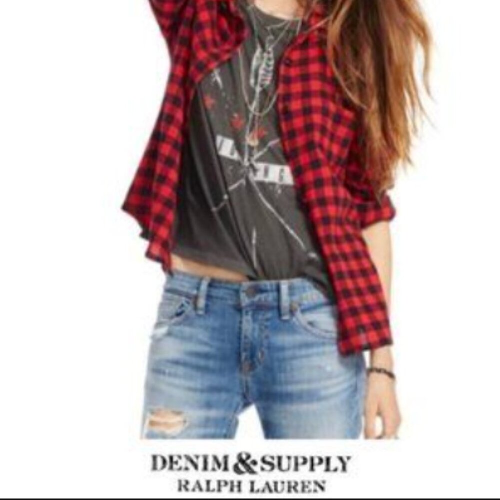 Denim & Supply Ralph Lauren -  Red & Black Plaid Flannel Shirt